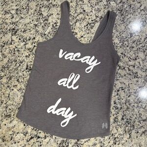 Victoria’s Secret Women’s Size XS Gray “vacay all day” Lounge Tank Top